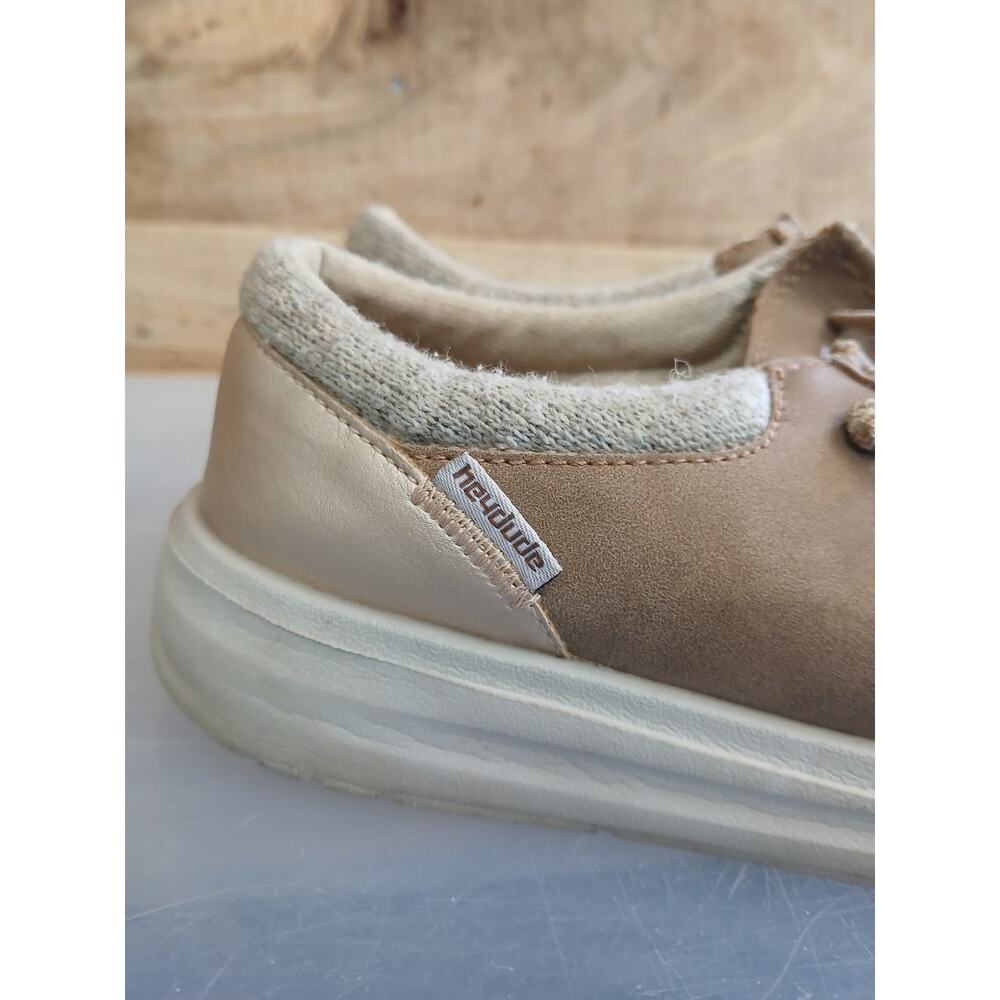 Heydude polly tan little gold shoes womens 8 - Picture 8 of 9